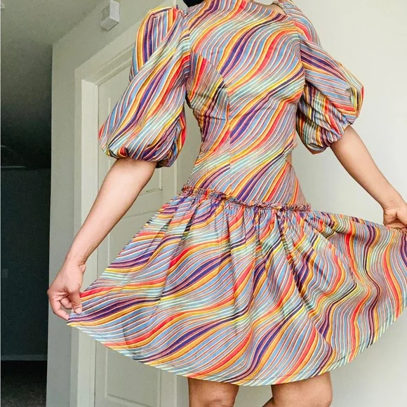 African Multicored Summer Dress - Picture 4 of 8